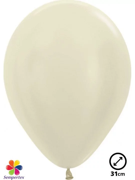 50 Ballons Sempertex Ø 30cm Satin Elfenbein 30-cm-Ballons – Standard