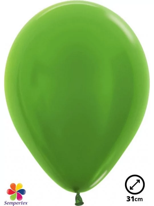 50 Ballons Sempertex Ø 30cm metallisiert Apfelgrün 30-cm-Ballons – Standard