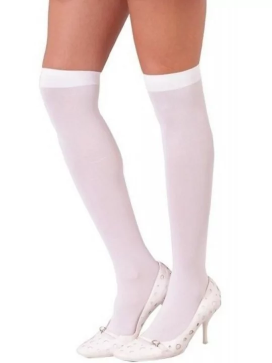 F18275 - Weisse lange dünne Socken