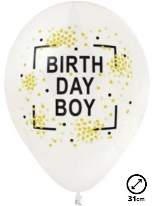 6 Ballons Ø 30cm Birthday Boy Ballons Motifs & Message