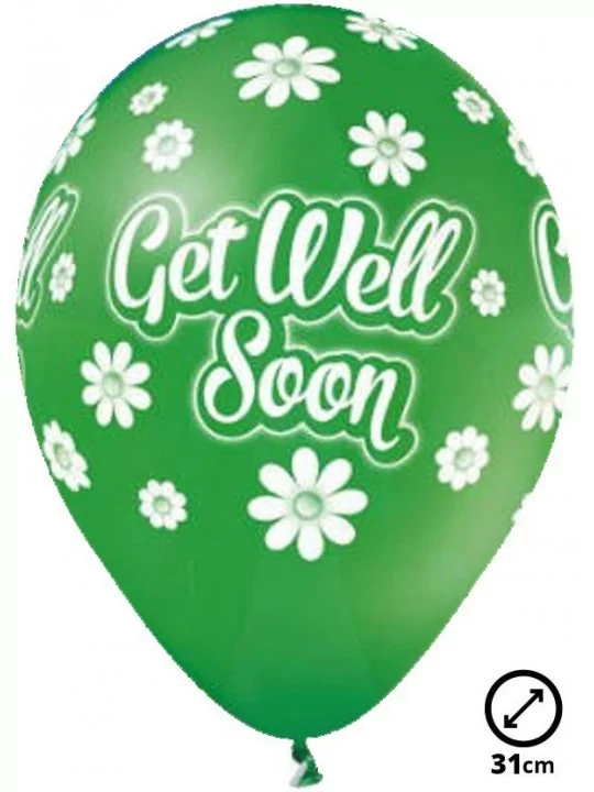 6 Ballons Ø 30cm Get Well Soon Ballons Motifs & Message