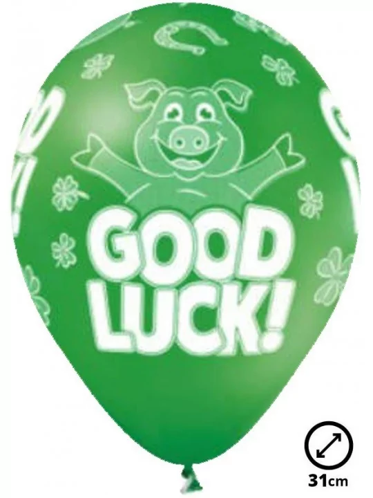 6 Ballons Ø 30cm Good Luck Ballons Motifs & Message