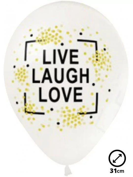 6 Ballons Ø 30cm Live Laugh Love Ballons Motifs & Message