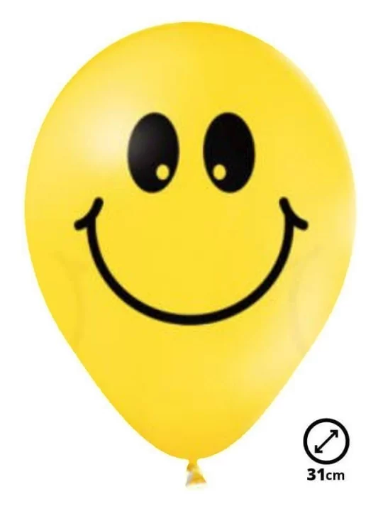 6 Ballons Ø 30cm Smileys Ballons Motifs & Message