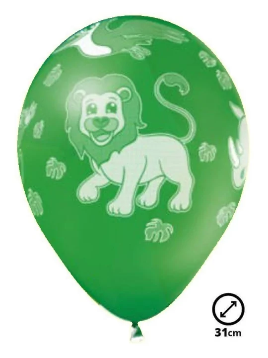 6 Ballons Ø 30cm Zoo Animals Ballons Motifs & Message