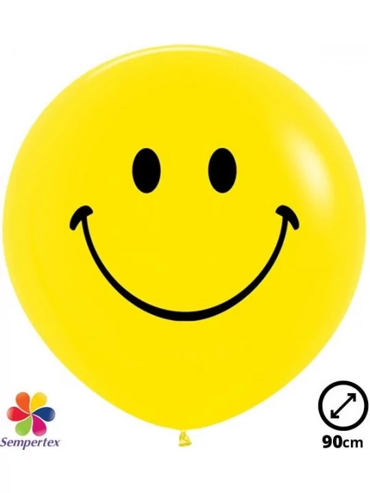 10 Ballons Sempertex Ø 90cm SMILEY FACE Fashion jaune Ballons Motifs & Message