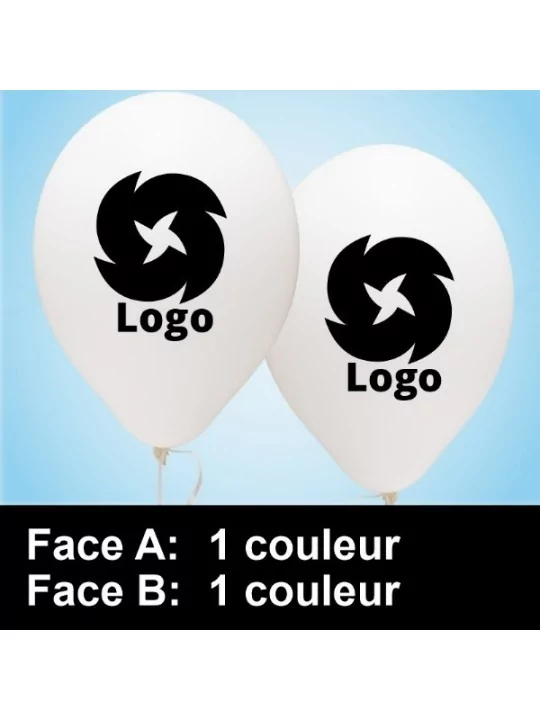 Ballon 30cm sérigraphié sur 2 faces en 1 couleur Ballons latex