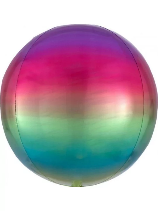 3D-Folienballon 38cm Schattiert Regenbogen 38cm Folienballons