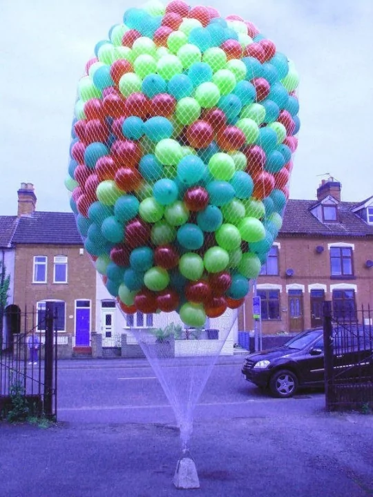 Netz zum Steigenlassen von 500 Ballons 23cm Aufblasgeräte und Zubehör