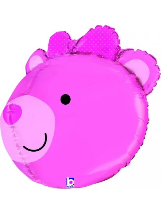 Ballon alu 3D Baby Girl Bear 50x43cm Ballons alu