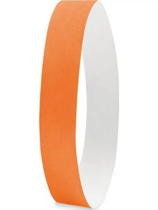 100 Tyvek-Eintrittsbänder 19mm neonorange Festartikel